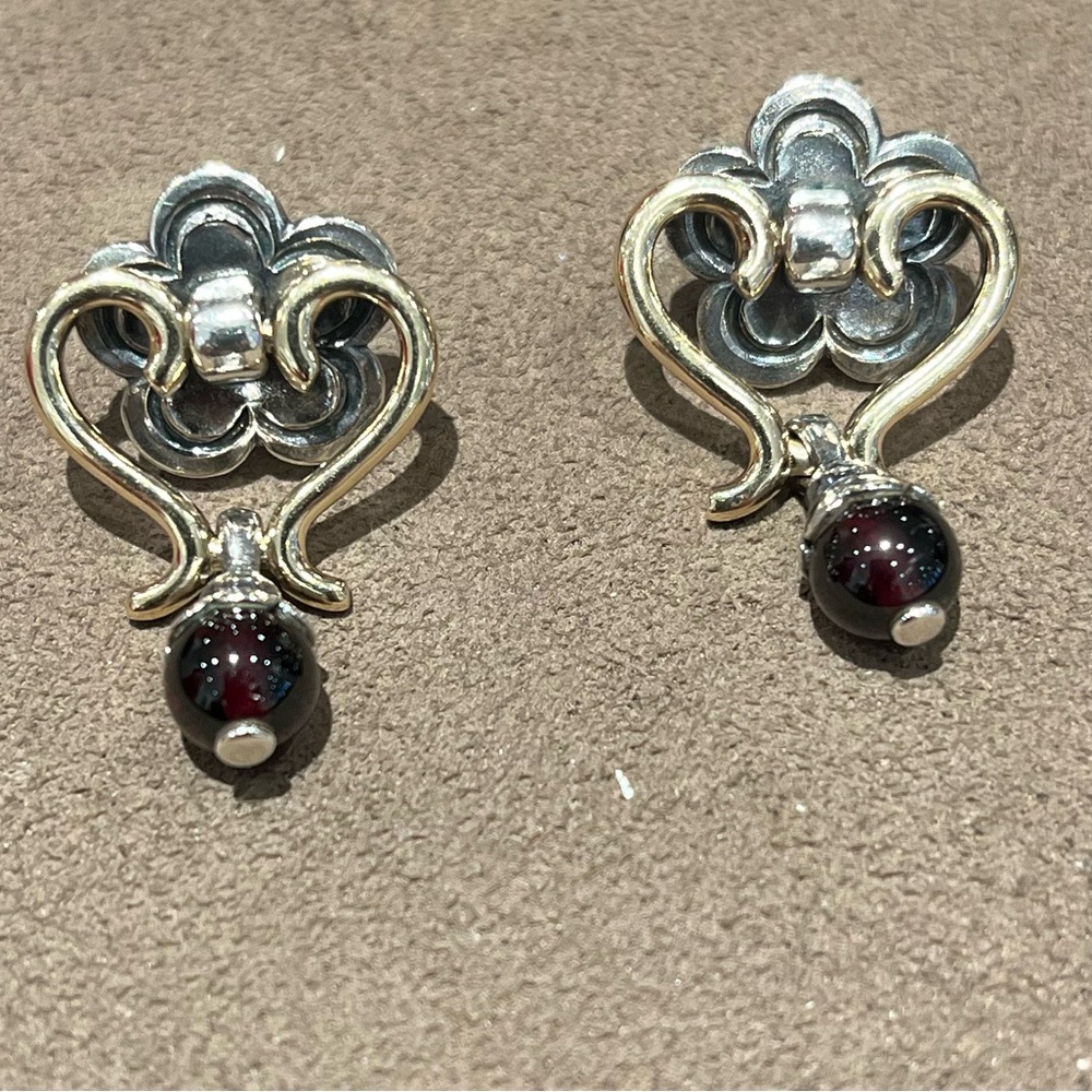 Elegant Silver and Black Earrings